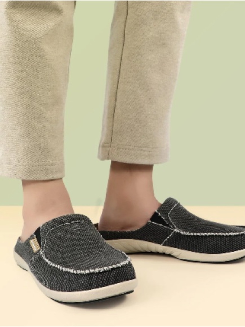 Gecko Man Mule Slippers Men’s 9.5 Gray Slip On Casual Comfort Shoes
